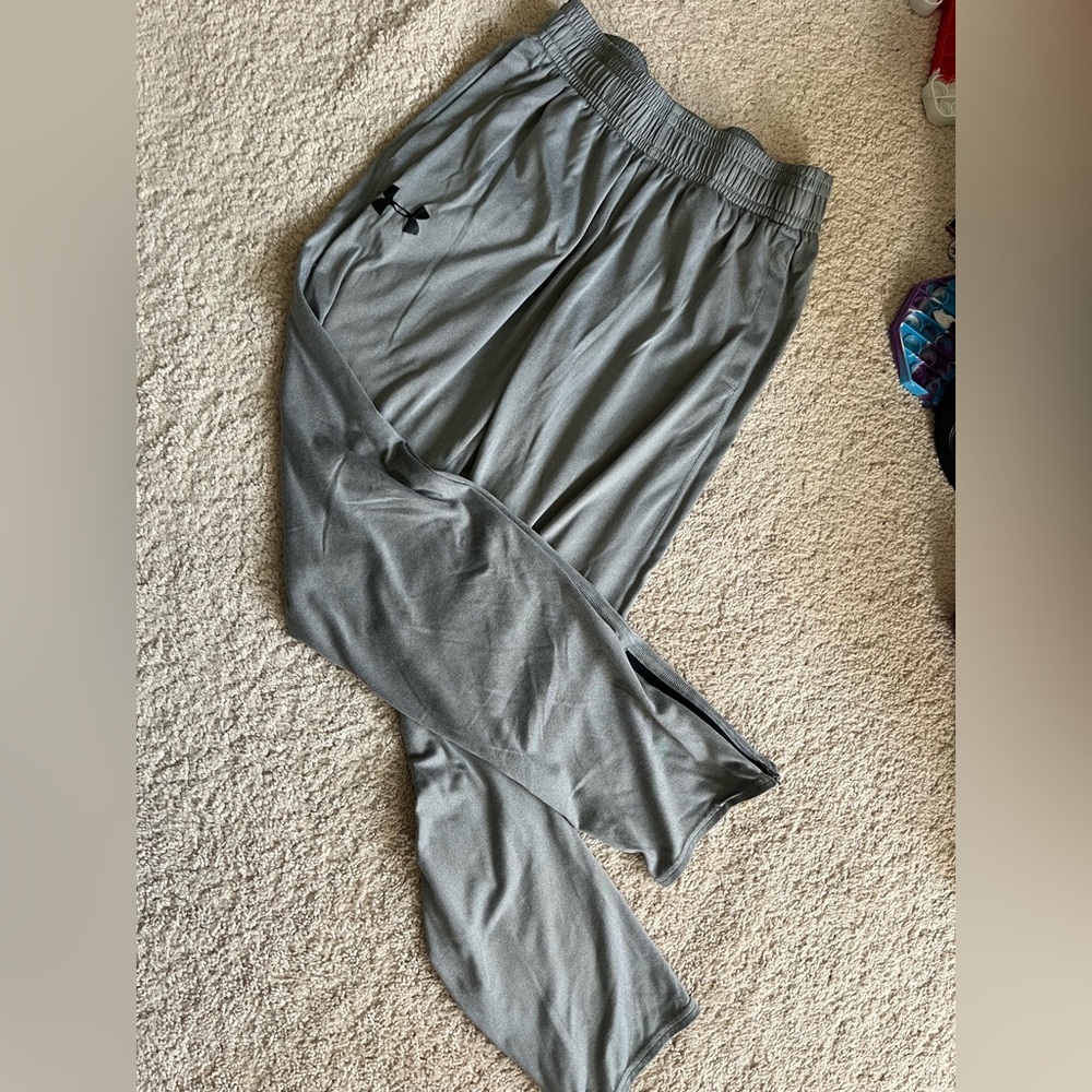 Under Armour Ankle Zip Active Athletic *Gray* Pants